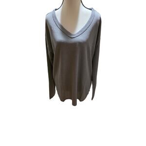 Andree by Unit Oversized Gray V-Neck Tunic – Soft Knit – S